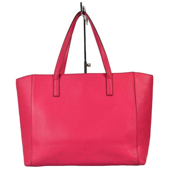 Kate Spade Bridge Place Pink Pebbled Leather X-Large Flamingo Bow Tote - Picture 7 of 12